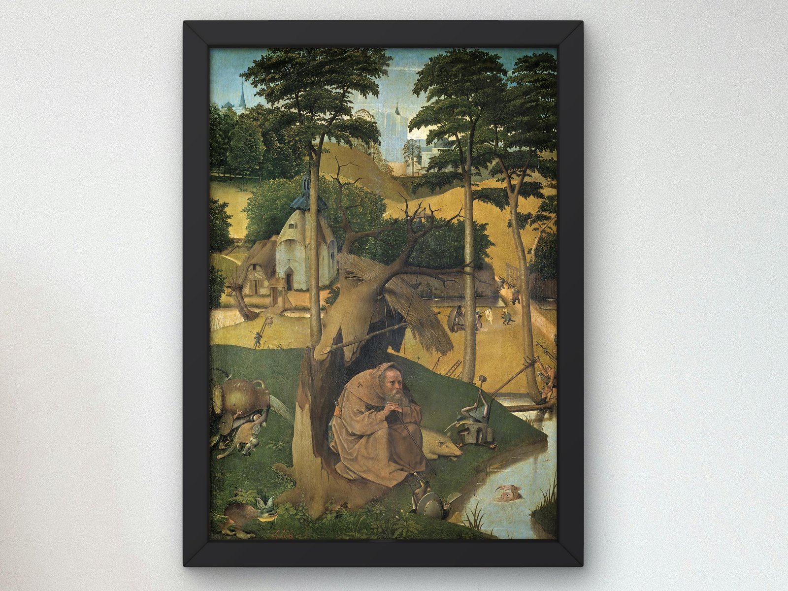 La Tentation de saint Antoine by Jérôme Bosch, 1490, Medieval and Byzantine Art, fine art print