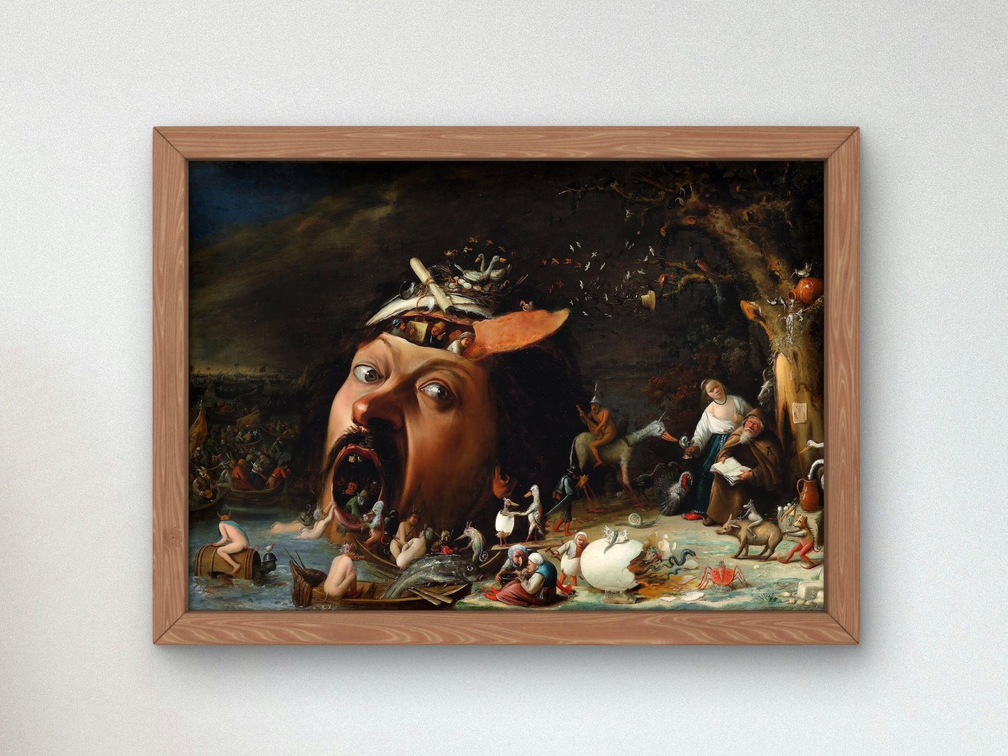 La Tentation de saint Antoine by Josse van Craesbeeck, 1650, Baroque and Chiaroscuro, fine art print