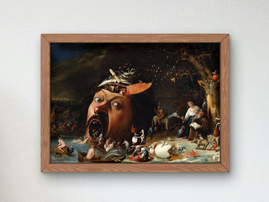 La Tentation de saint Antoine by Josse van Craesbeeck, 1650, Baroque and Chiaroscuro, fine art print