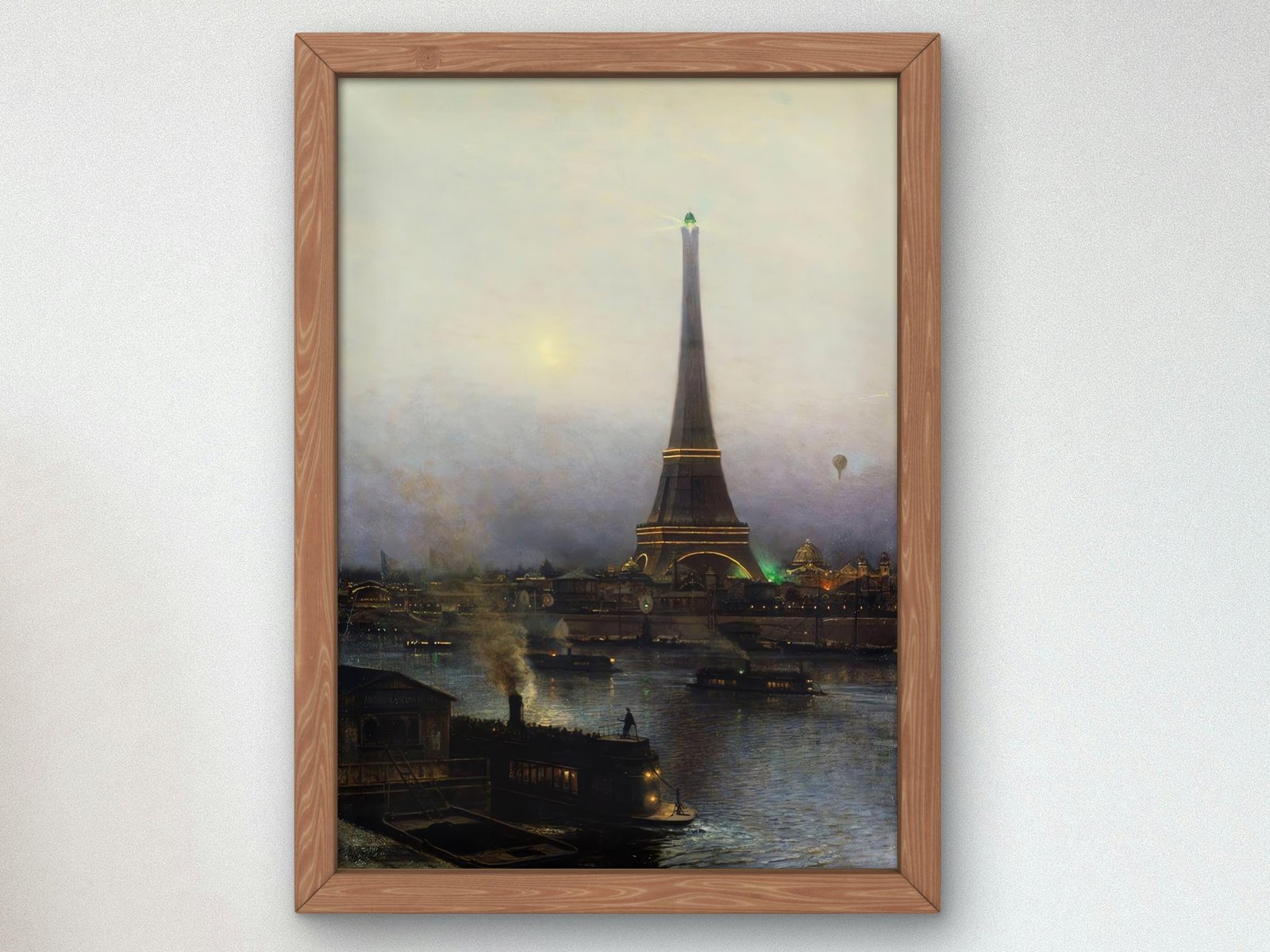 La tour Eiffel la nuit by Alexey Petrovich Bogolyubov, 1889, Realism and Naturalism, fine art print