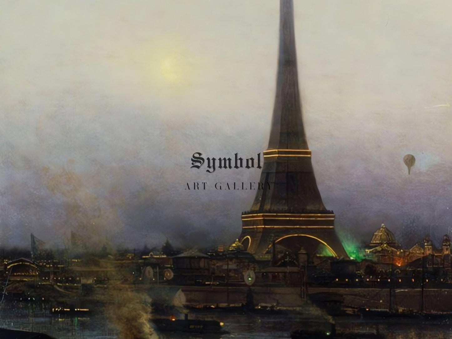 La tour Eiffel la nuit by Alexey Petrovich Bogolyubov, 1889, Realism and Naturalism, fine art print