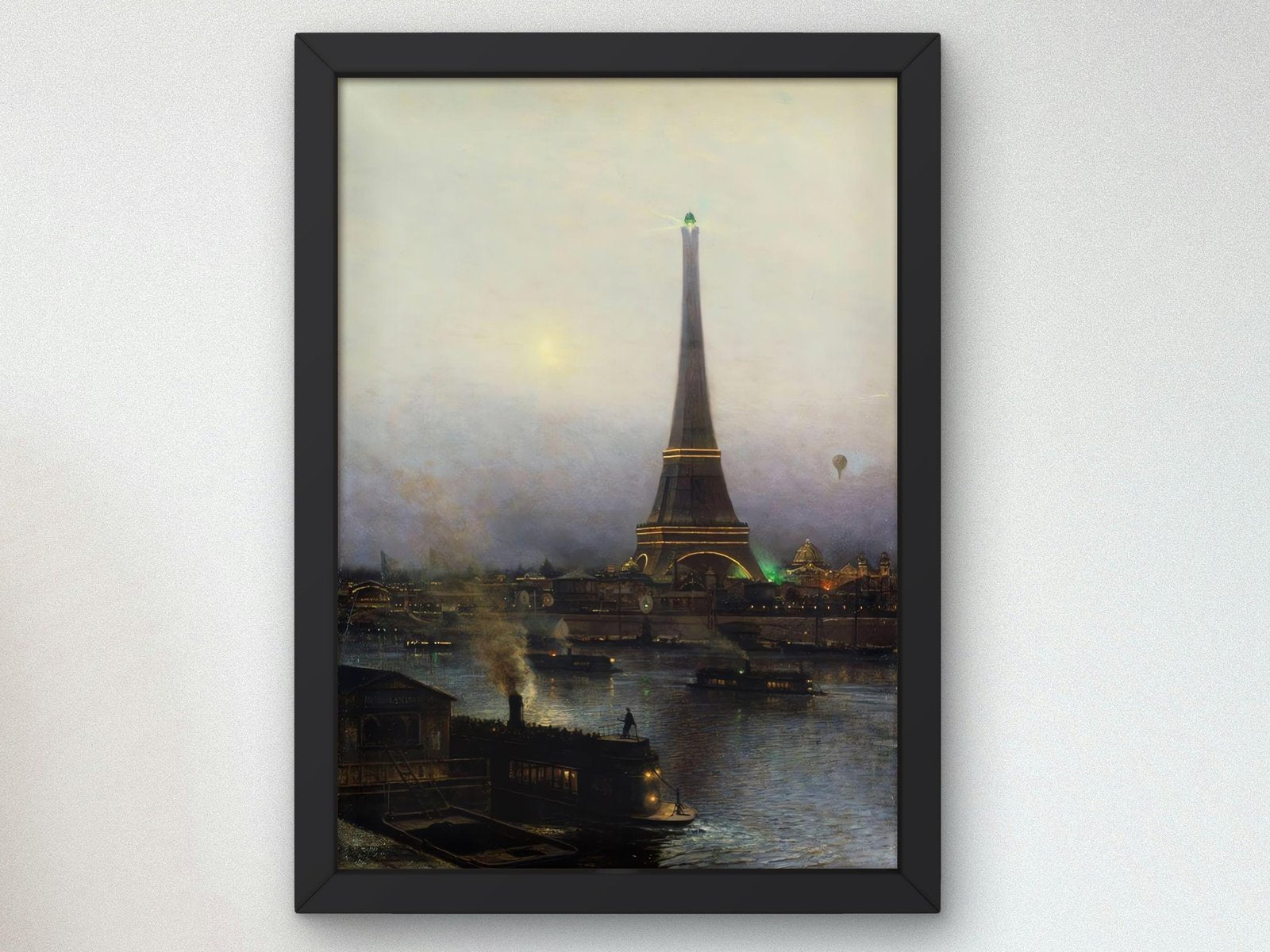 La tour Eiffel la nuit by Alexey Petrovich Bogolyubov, 1889, Realism and Naturalism, fine art print
