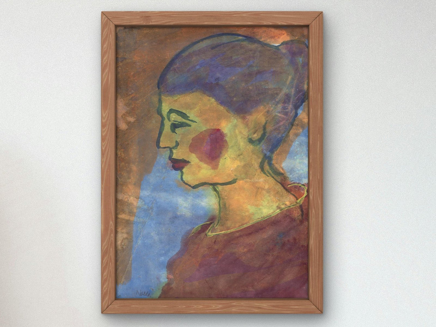 Lady's Portrait by Emil Nolde, 1922, Expressionism and Fauvism, fine art print
