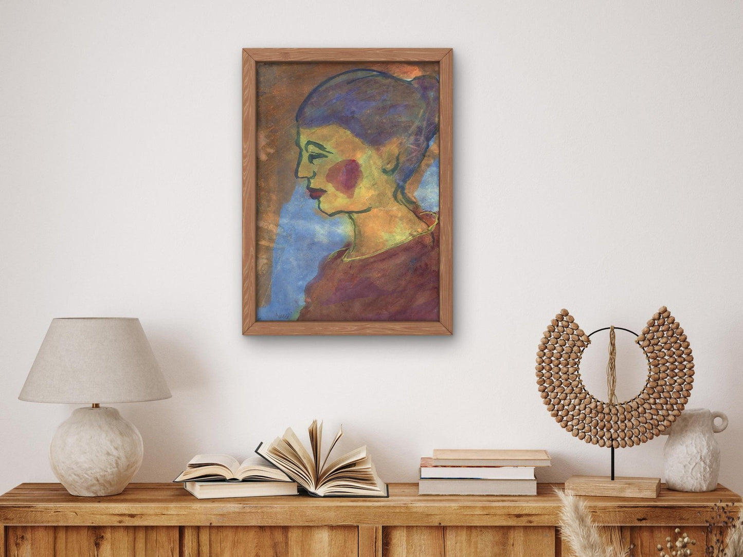 Lady's Portrait by Emil Nolde, 1922, Expressionism and Fauvism, fine art print
