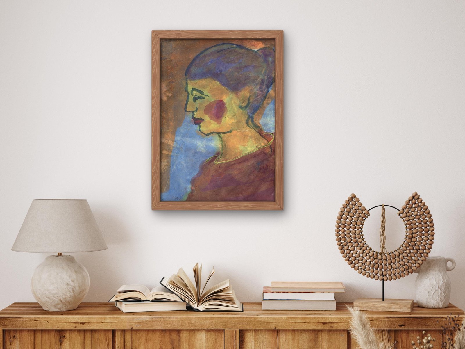 Lady's Portrait by Emil Nolde, 1922, Expressionism and Fauvism, fine art print