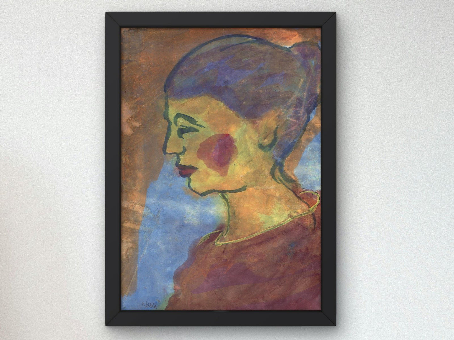Lady's Portrait by Emil Nolde, 1922, Expressionism and Fauvism, fine art print