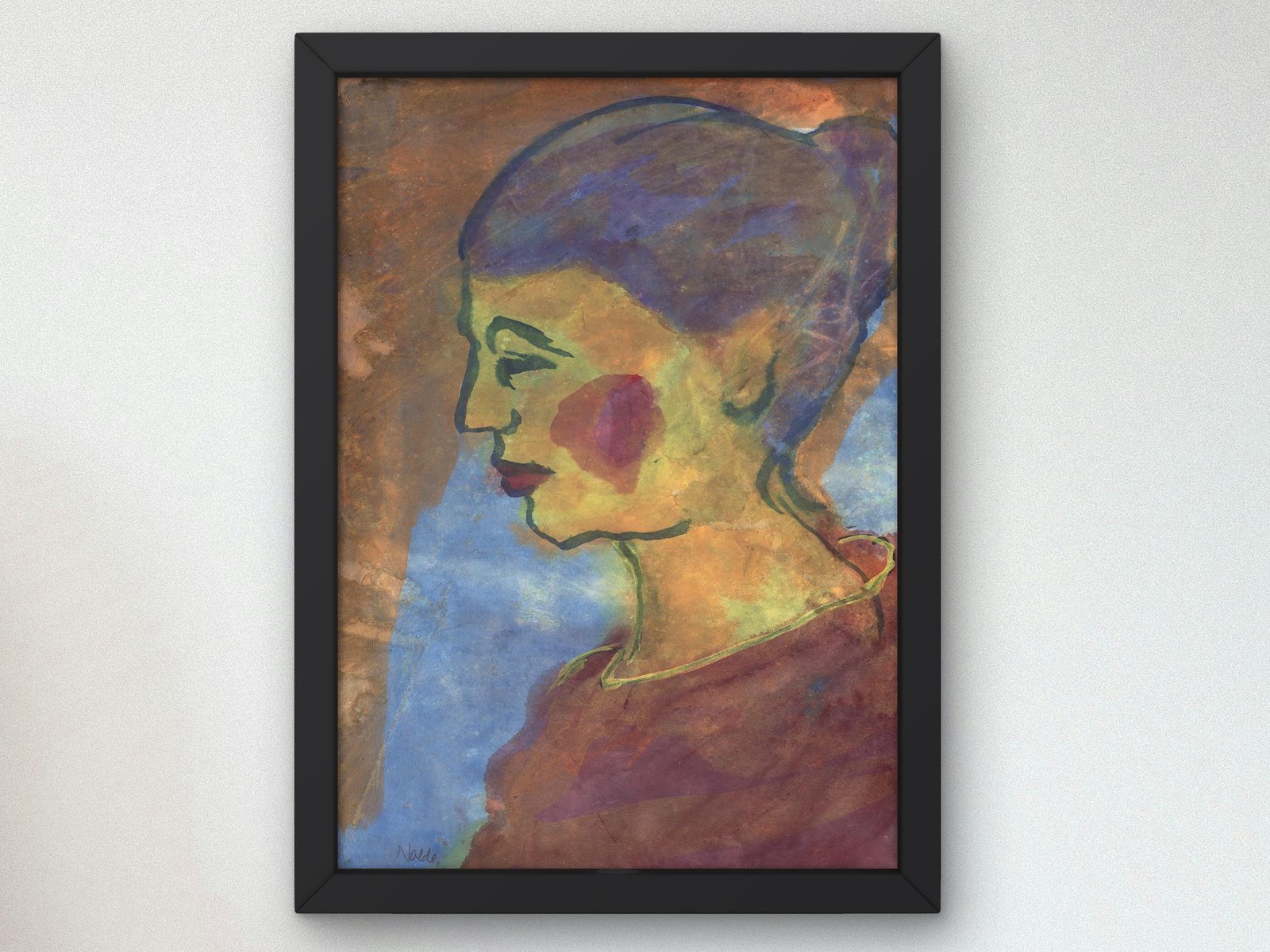 Lady's Portrait by Emil Nolde, 1922, Expressionism and Fauvism, fine art print