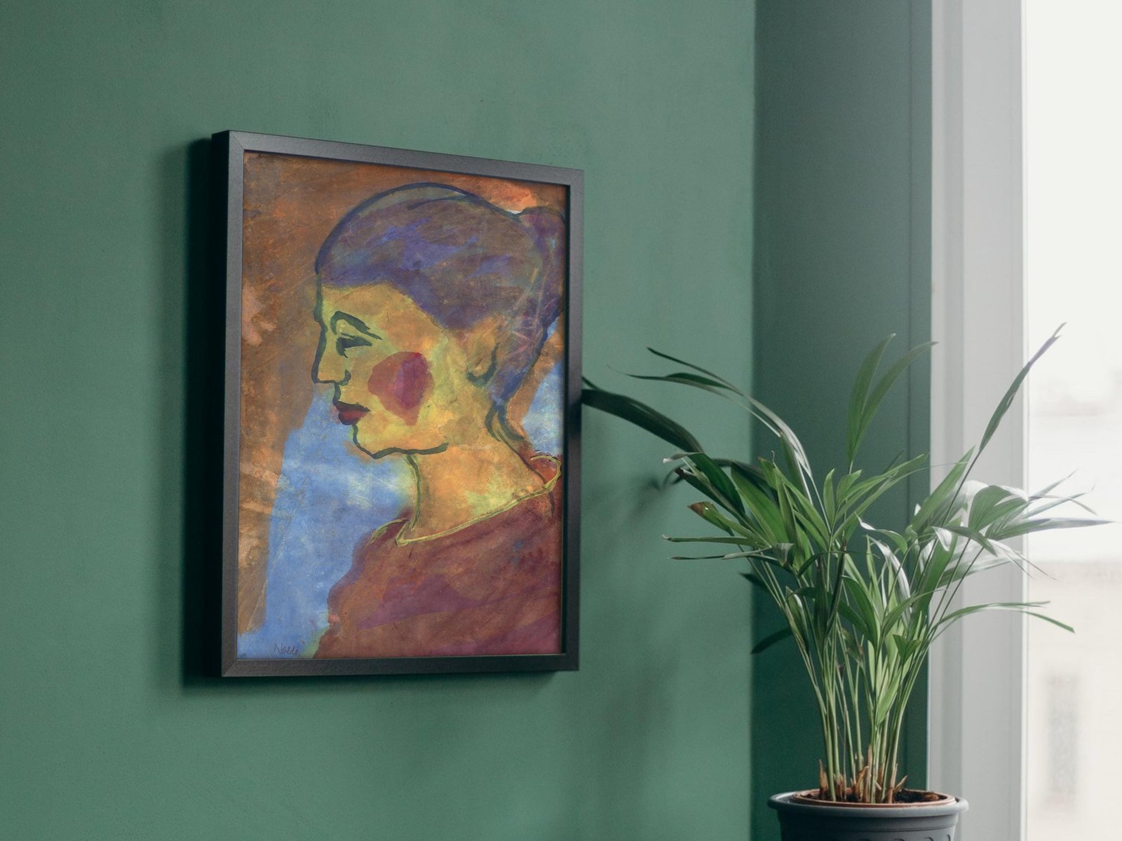 Lady's Portrait by Emil Nolde, 1922, Expressionism and Fauvism, fine art print