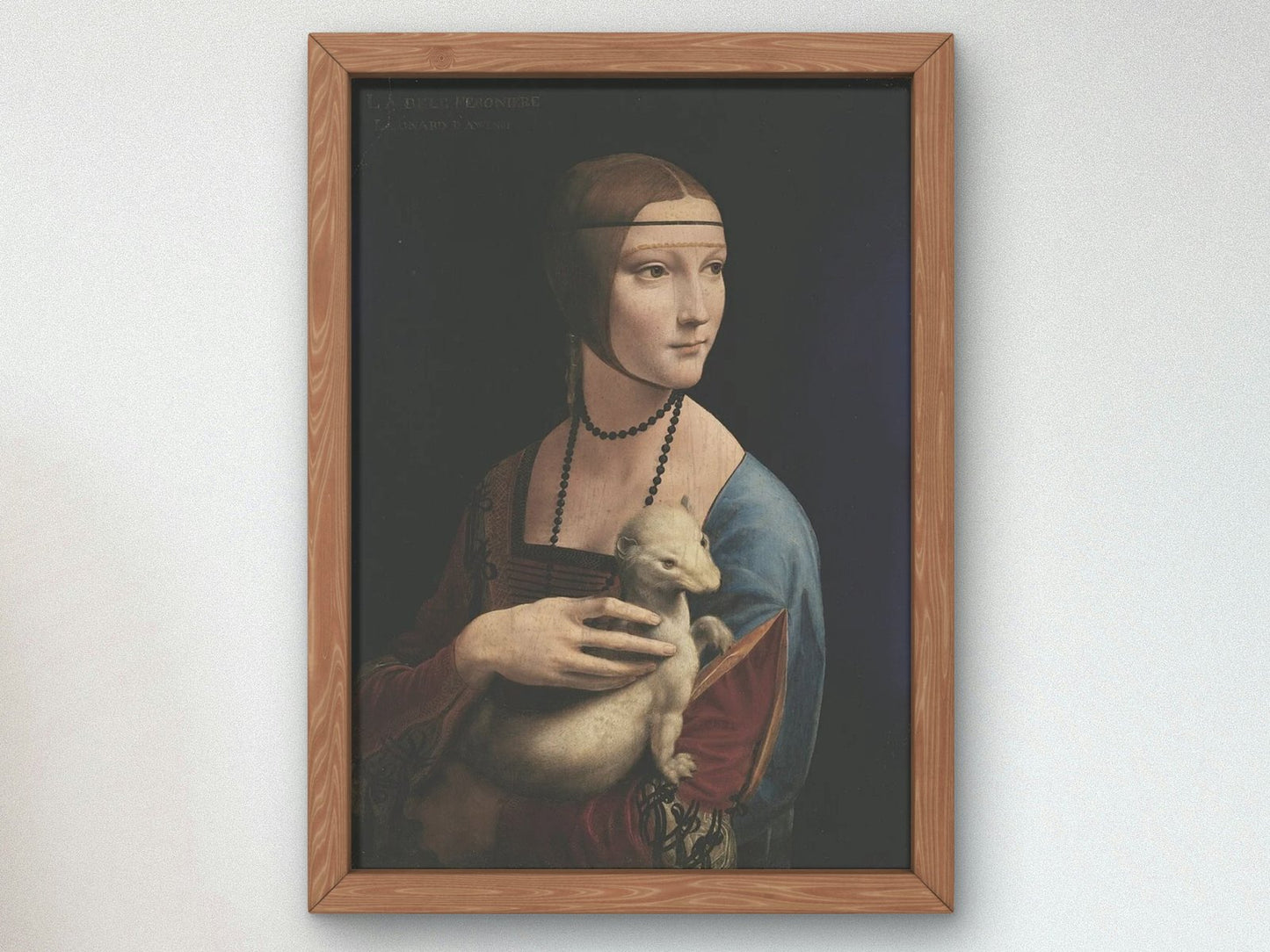 Lady with an Ermine by Leonardo da Vinci, 1489, Renaissance, fine art print