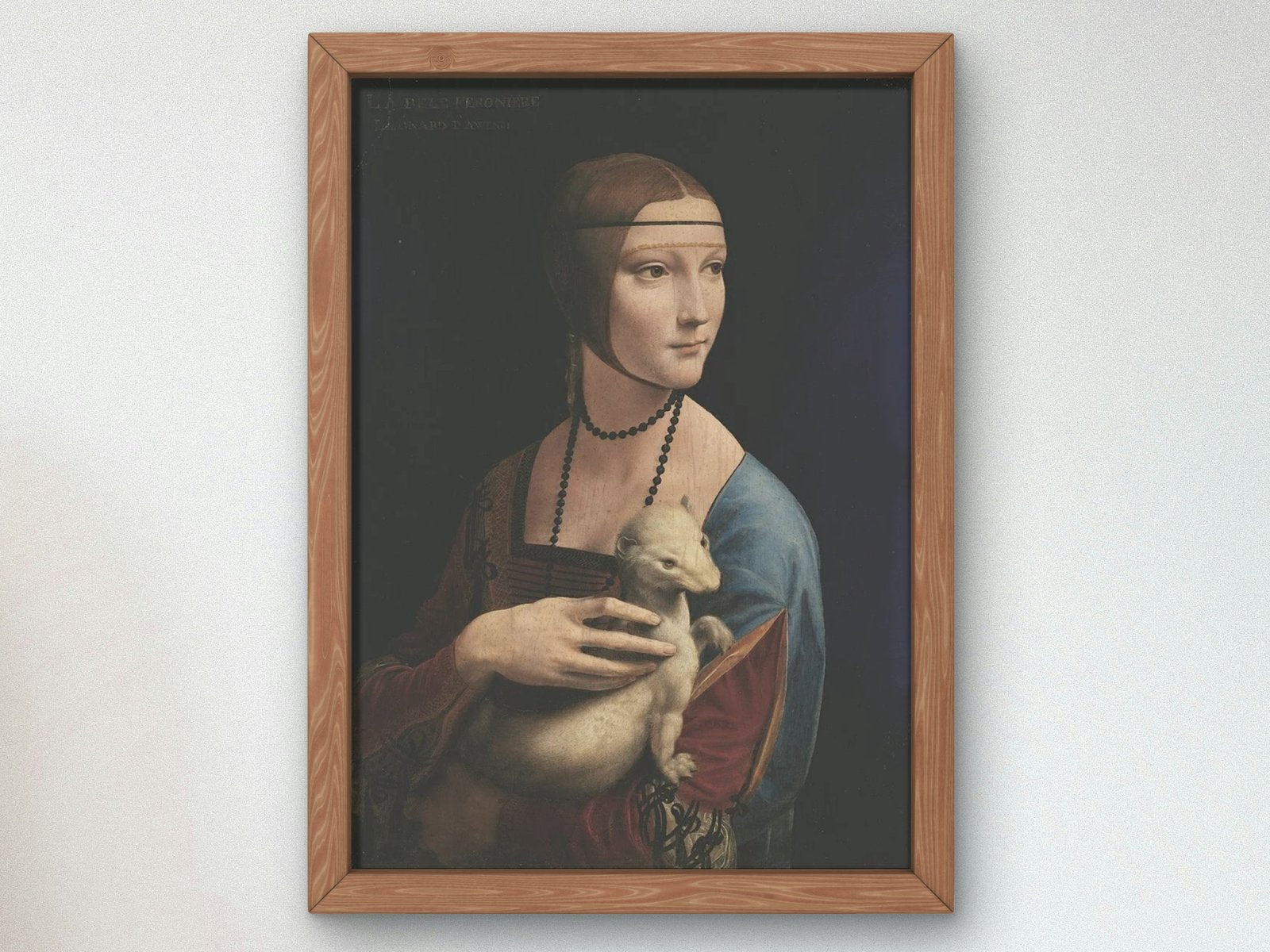 Lady with an Ermine by Leonardo da Vinci, 1489, Renaissance, fine art print