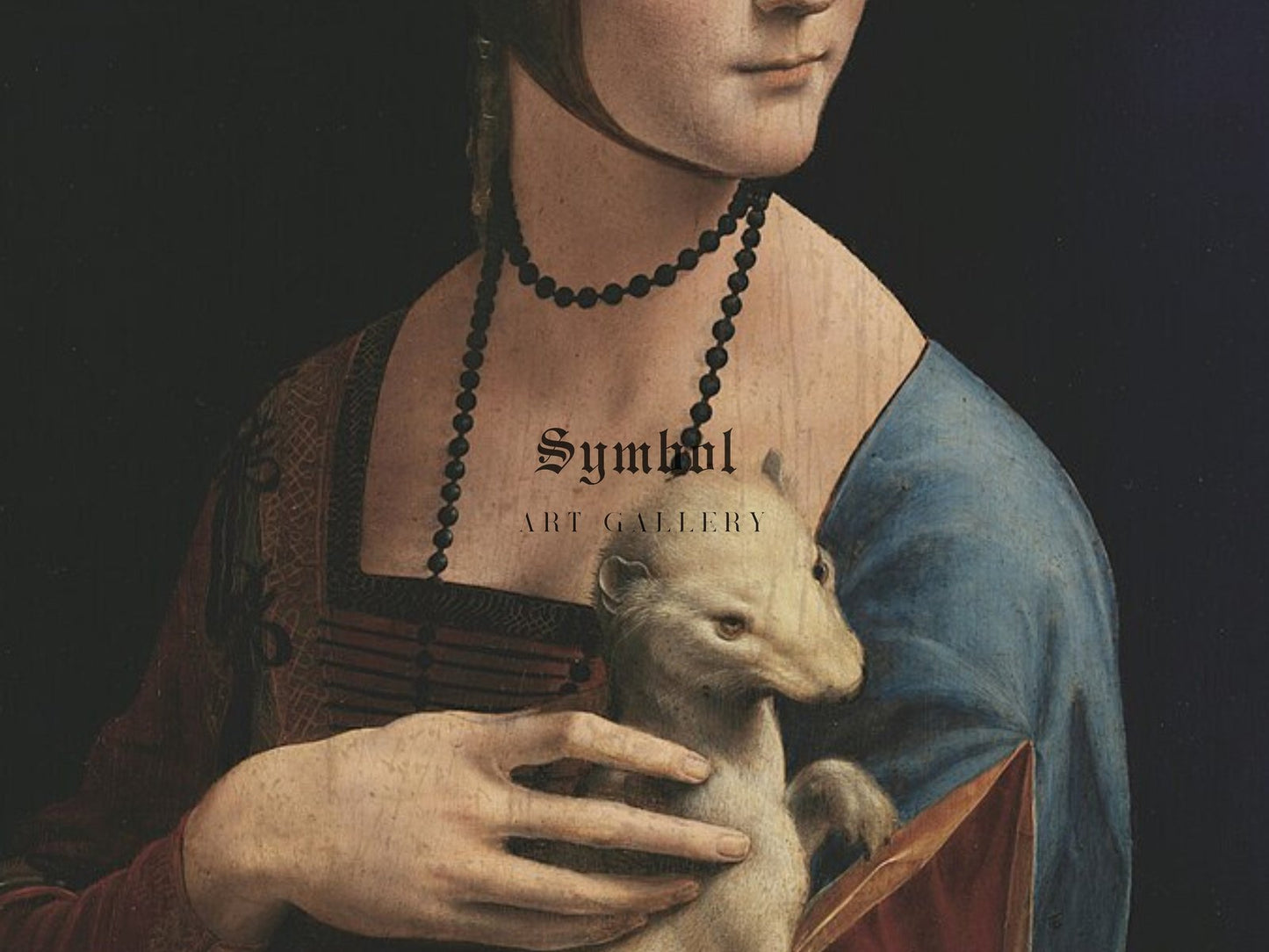 Lady with an Ermine by Leonardo da Vinci, 1489, Renaissance, fine art print