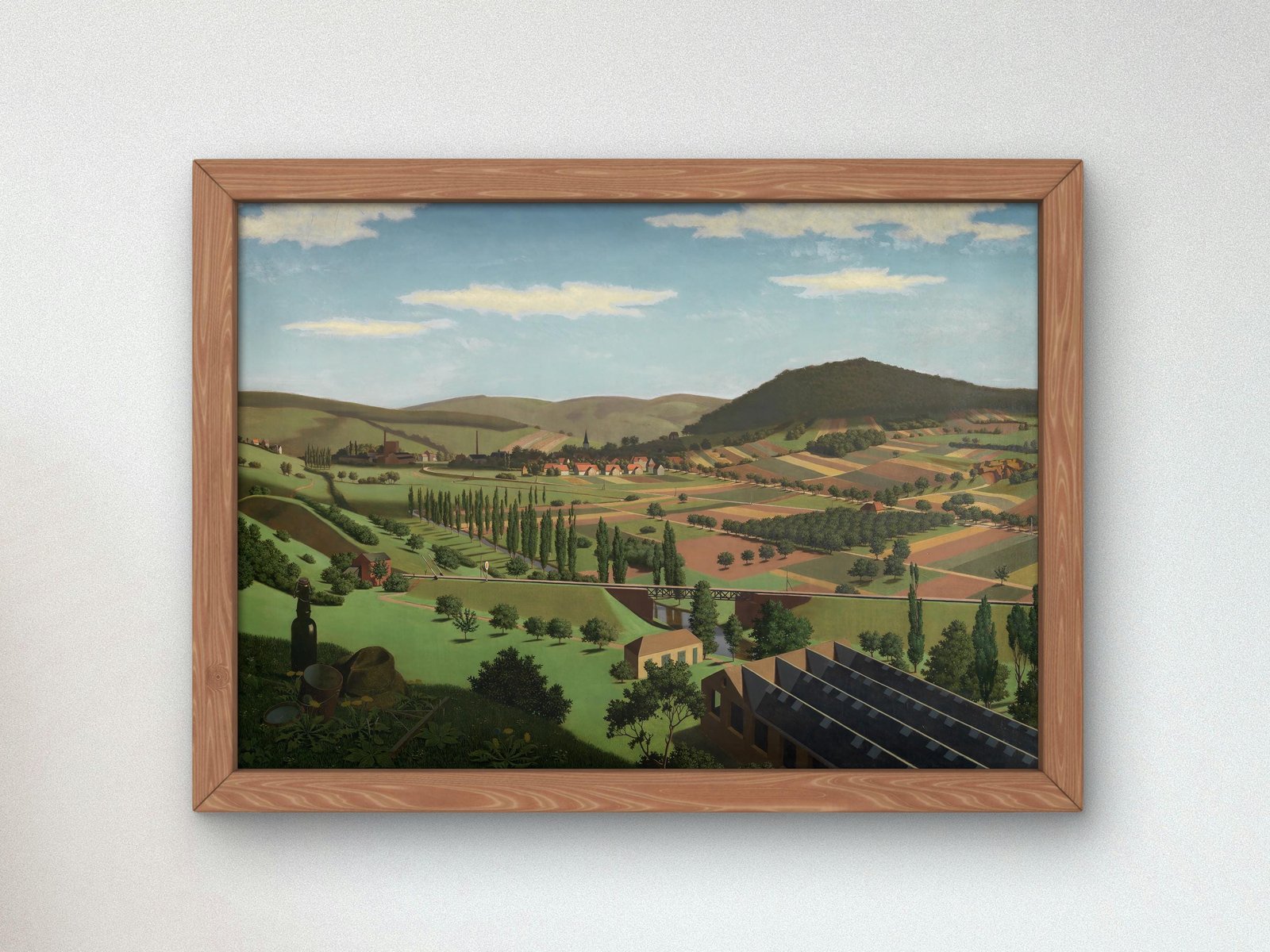 Landscape near Berghausen by Georg Scholz, 1924, Art Deco and American Modernism, fine art print