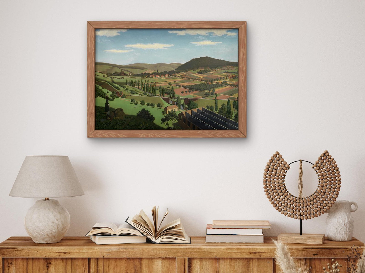 Landscape near Berghausen by Georg Scholz, 1924, Art Deco and American Modernism, fine art print