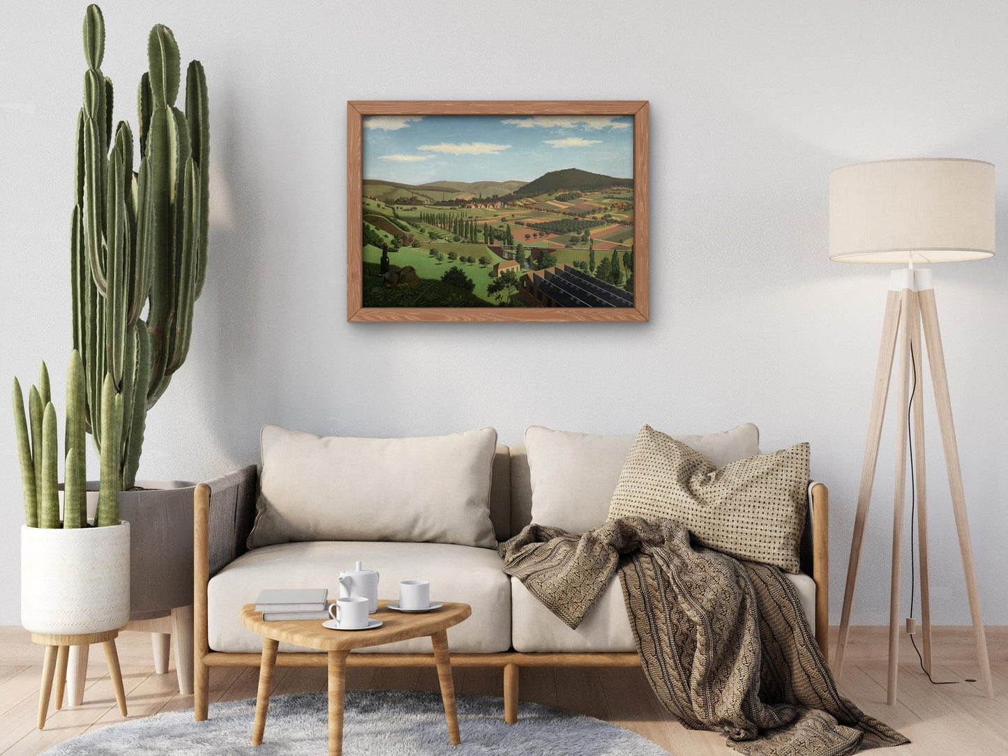 Landscape near Berghausen by Georg Scholz, 1924, Art Deco and American Modernism, fine art print