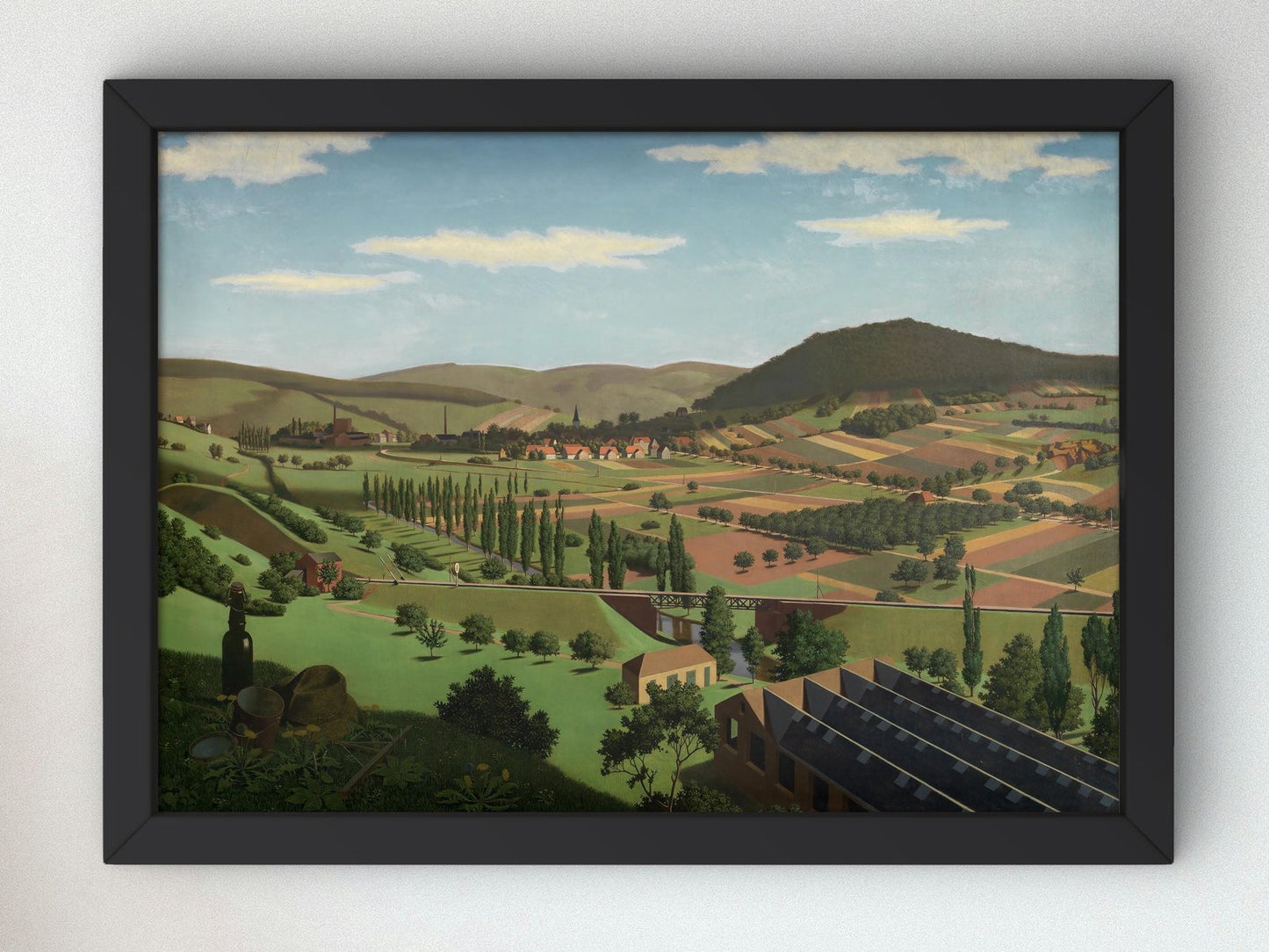 Landscape near Berghausen by Georg Scholz, 1924, Art Deco and American Modernism, fine art print