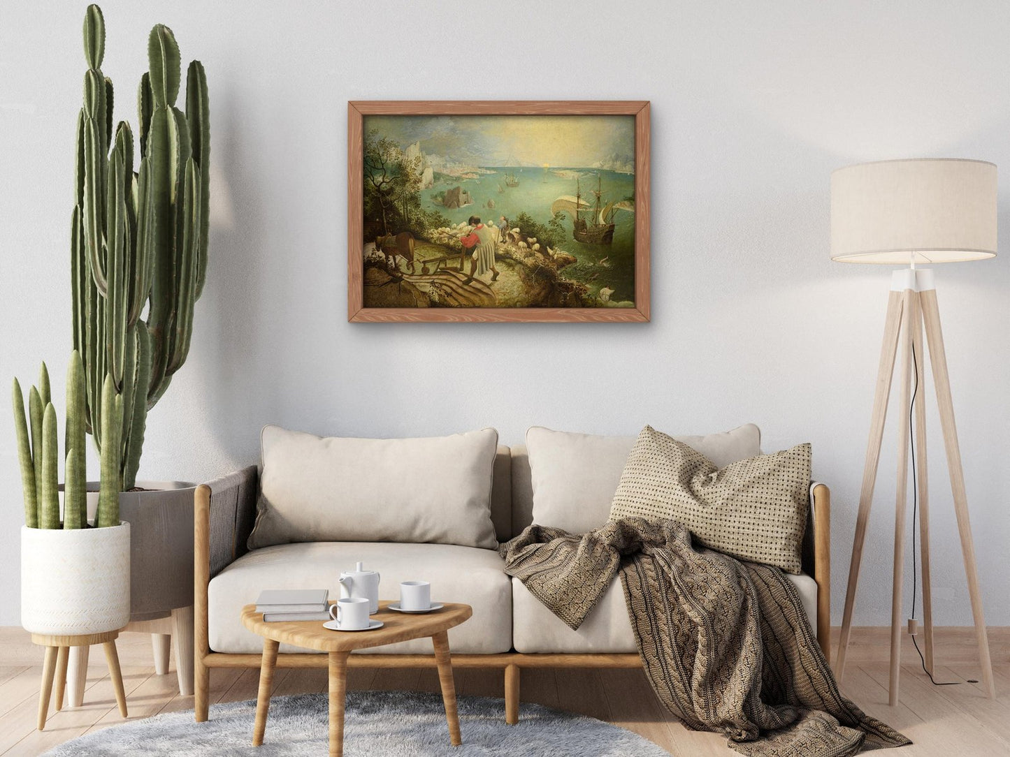 Landscape with Fall of Icarus by Pieter Bruegel the Elder, 1560, Renaissance, fine art print