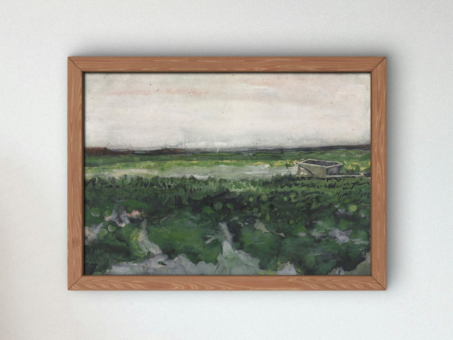 Landscape with Wheelbarrow by Vincent van Gogh, 1883, Post-Impressionism, fine art print