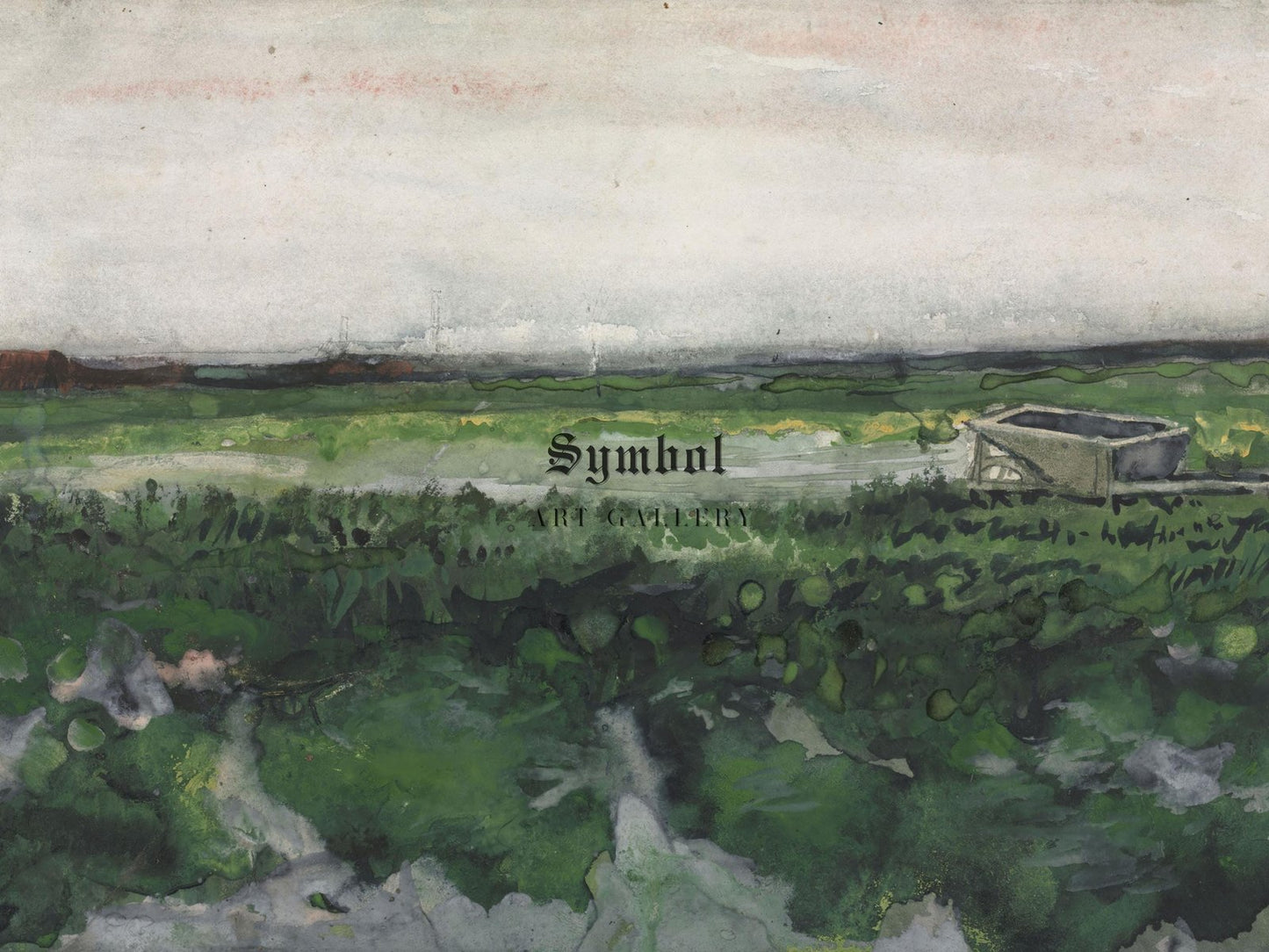 Landscape with Wheelbarrow by Vincent van Gogh, 1883, Post-Impressionism, fine art print