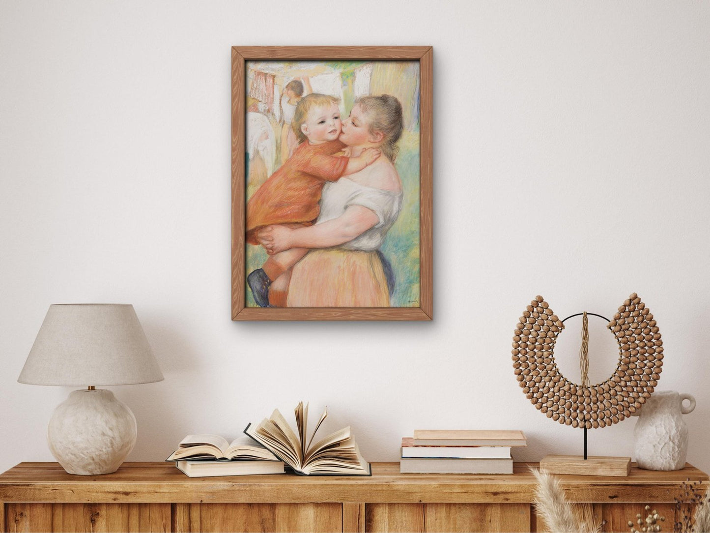 Laundress and Her Child by Pierre Auguste Renoir, 1886, Impressionism, fine art print