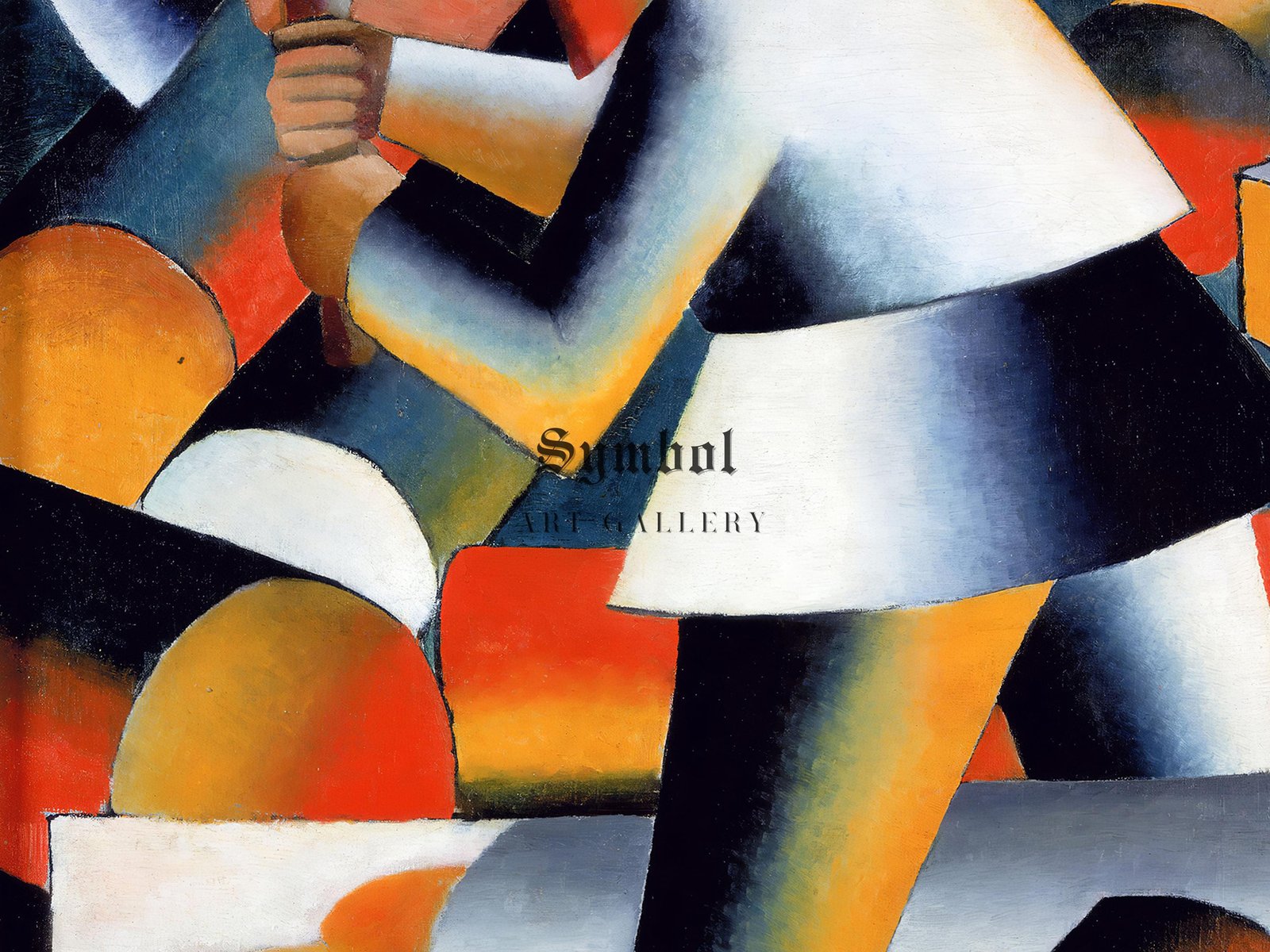 Le Bûcheron by Kazimir Malevich, 1912, Cubism and Abstract Art, fine art print