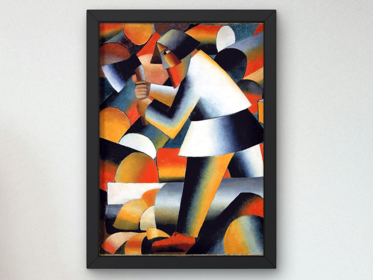 Le Bûcheron by Kazimir Malevich, 1912, Cubism and Abstract Art, fine art print