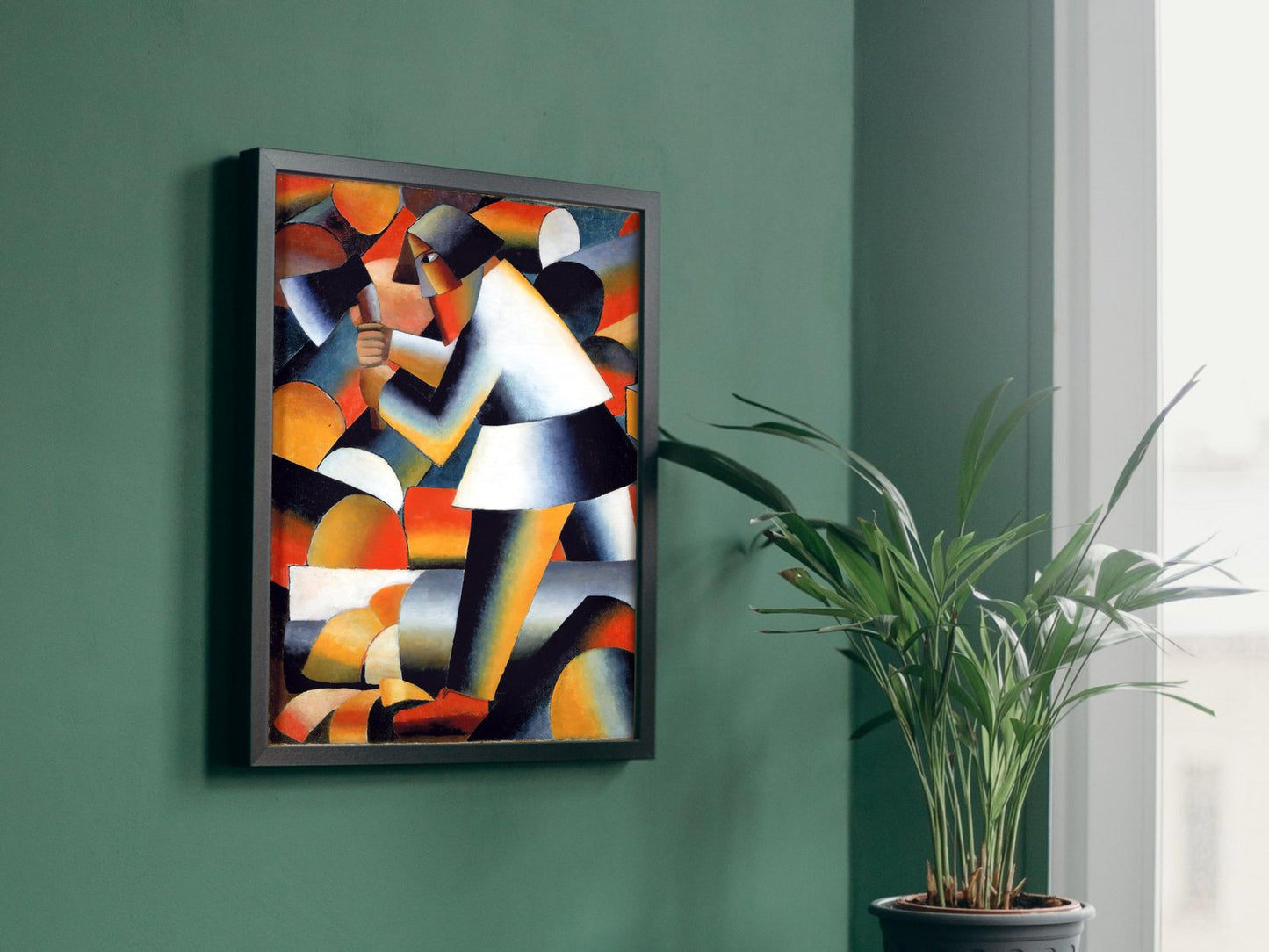 Le Bûcheron by Kazimir Malevich, 1912, Cubism and Abstract Art, fine art print