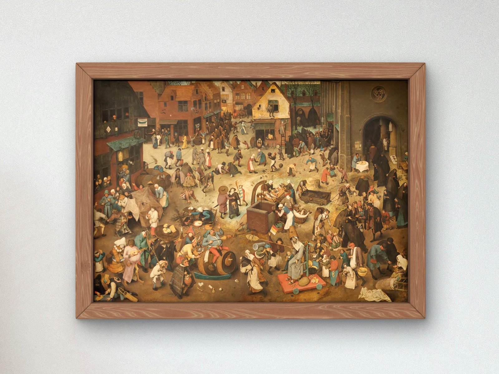 Le Combat de Carnaval et Carême by Pieter Bruegel the Elder, 1559, Renaissance, fine art print