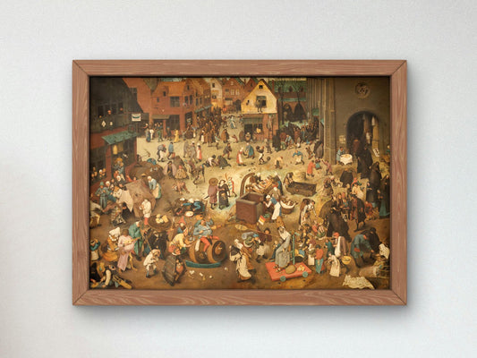 Le Combat de Carnaval et Carême by Pieter Bruegel the Elder, 1559, Renaissance, fine art print