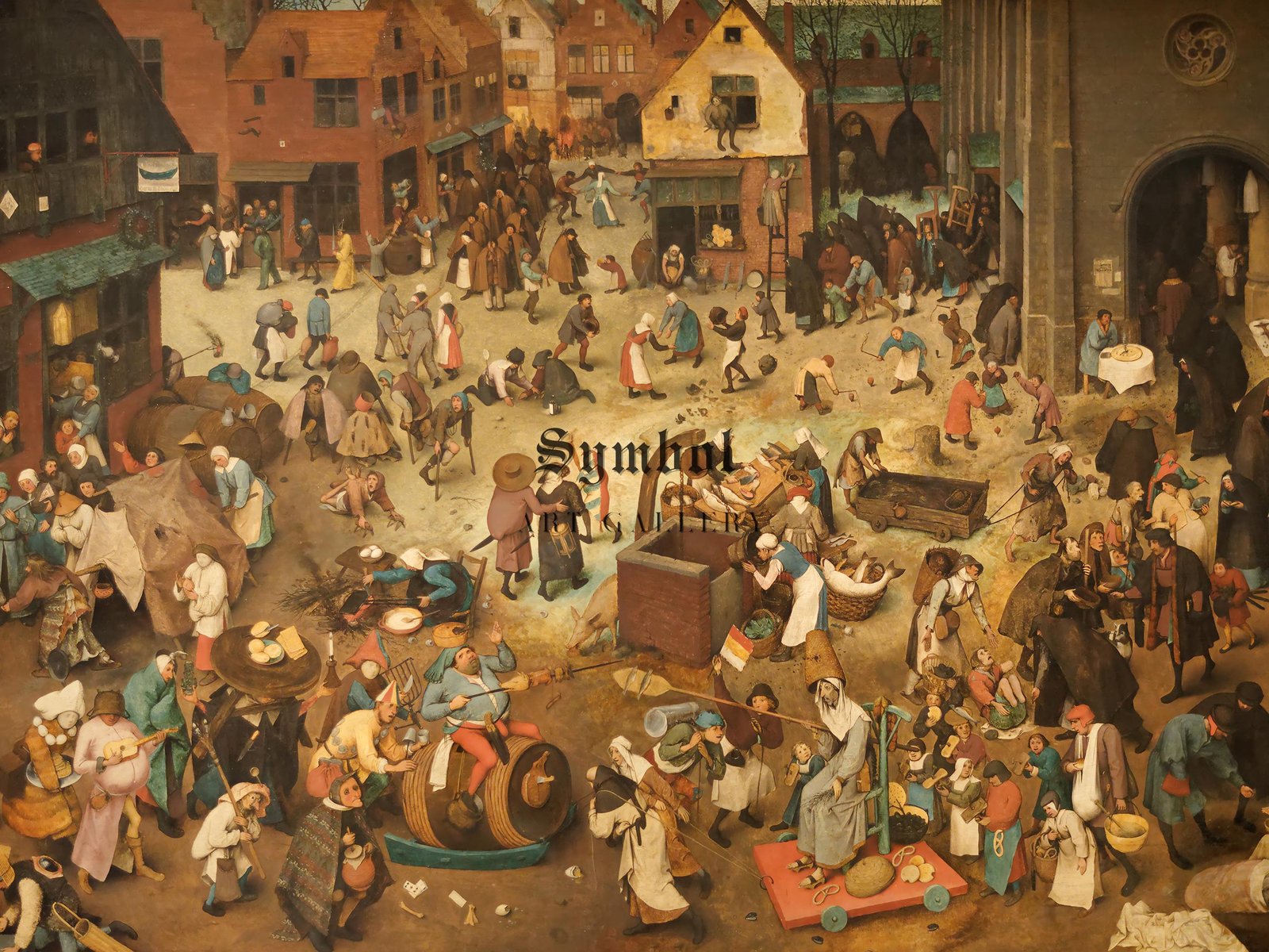 Le Combat de Carnaval et Carême by Pieter Bruegel the Elder, 1559, Renaissance, fine art print