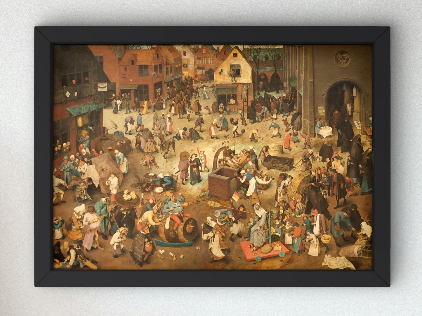 Le Combat de Carnaval et Carême by Pieter Bruegel the Elder, 1559, Renaissance, fine art print