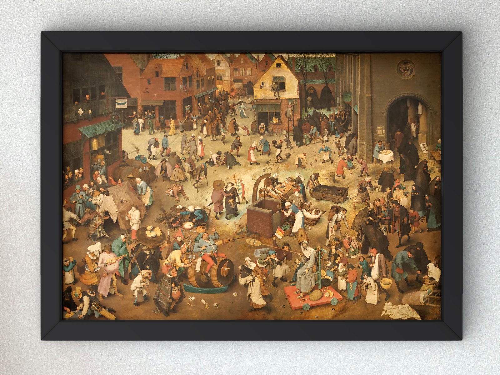 Le Combat de Carnaval et Carême by Pieter Bruegel the Elder, 1559, Renaissance, fine art print
