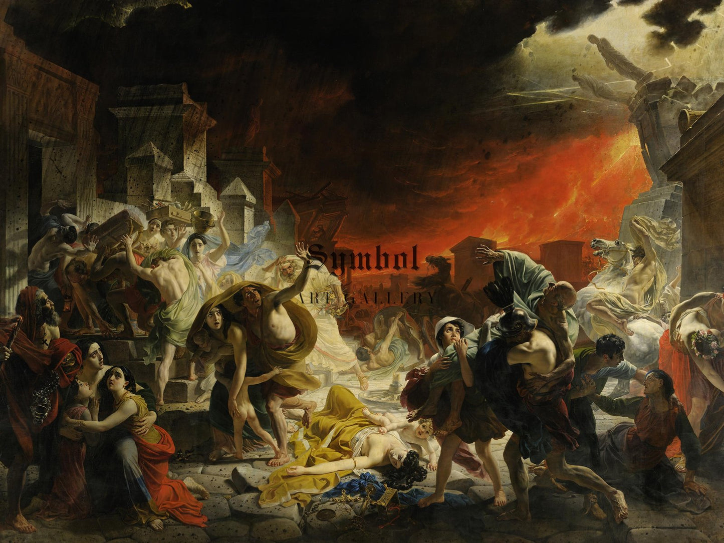 The Last Day of Pompeii by Karl Briullov, 1830, Romanticism and Classical Landscapes, fine art print