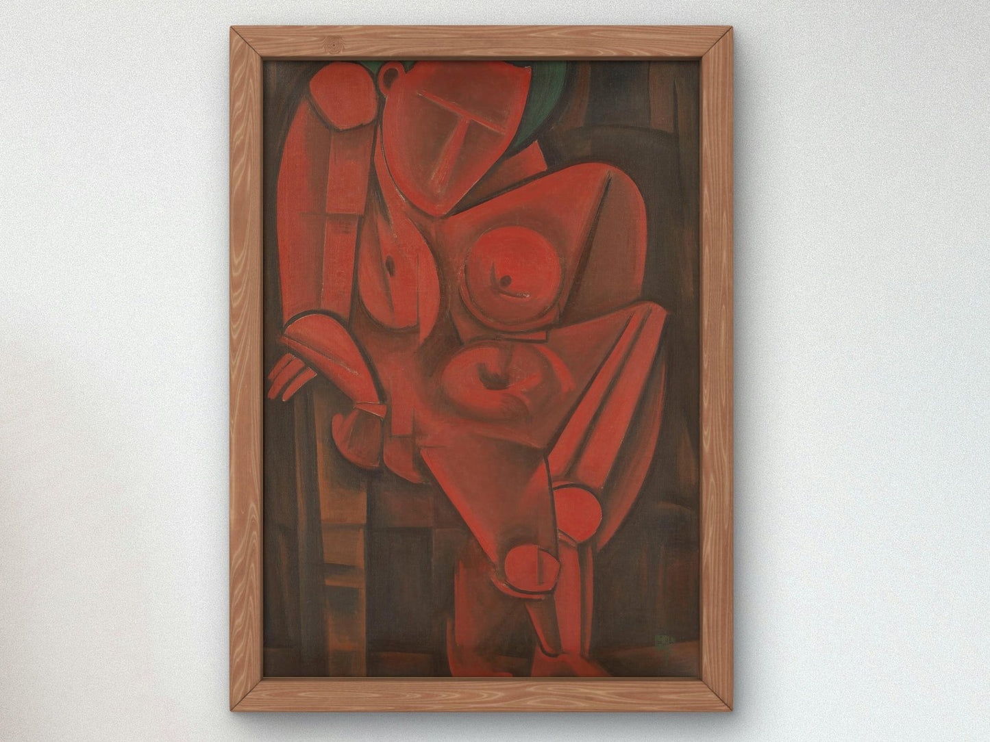 Leaning Woman by Tetsugorō Yorozu, 1917, Cubism and Abstract Art, fine art print