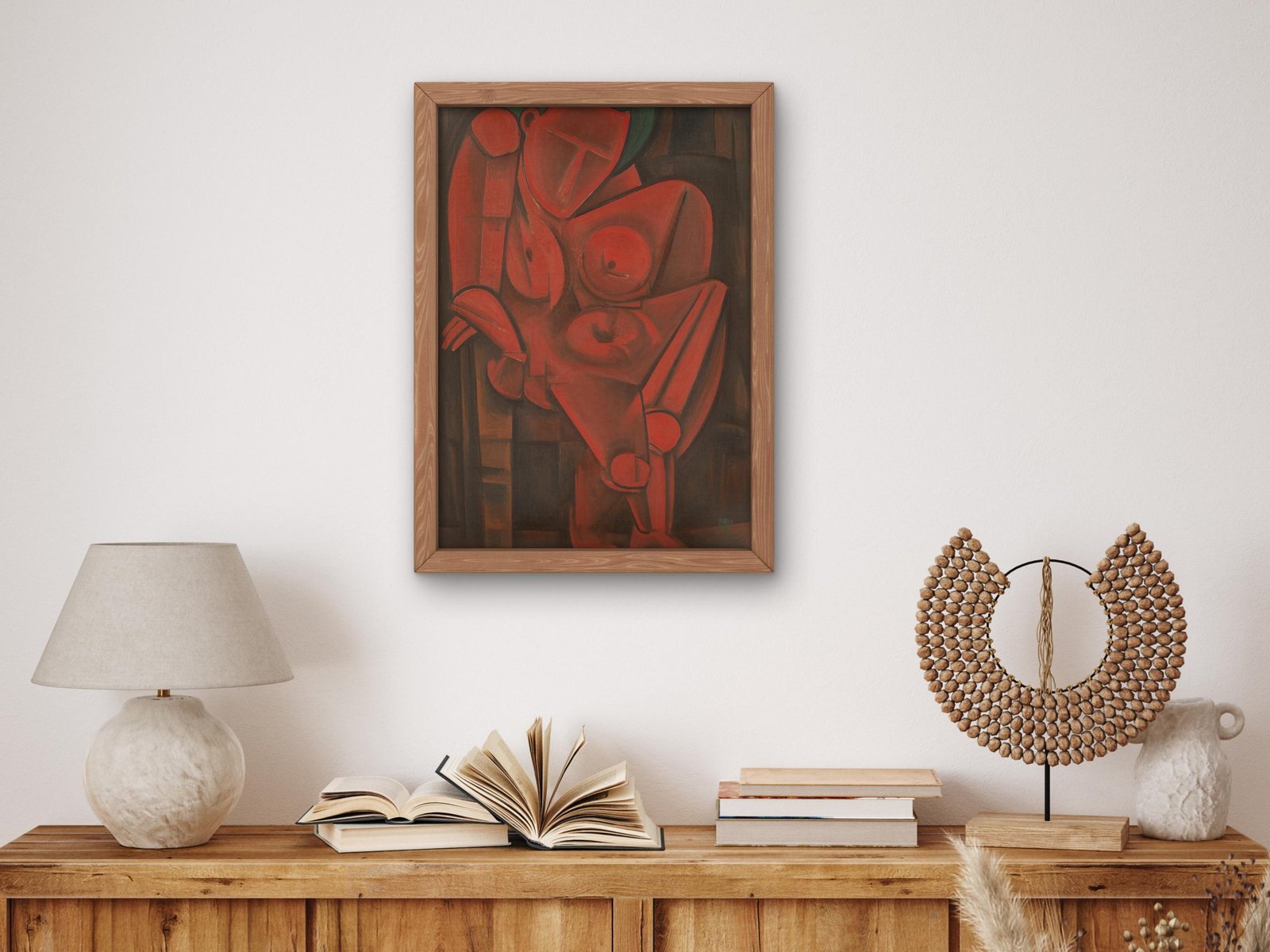 Leaning Woman by Tetsugorō Yorozu, 1917, Cubism and Abstract Art, fine art print