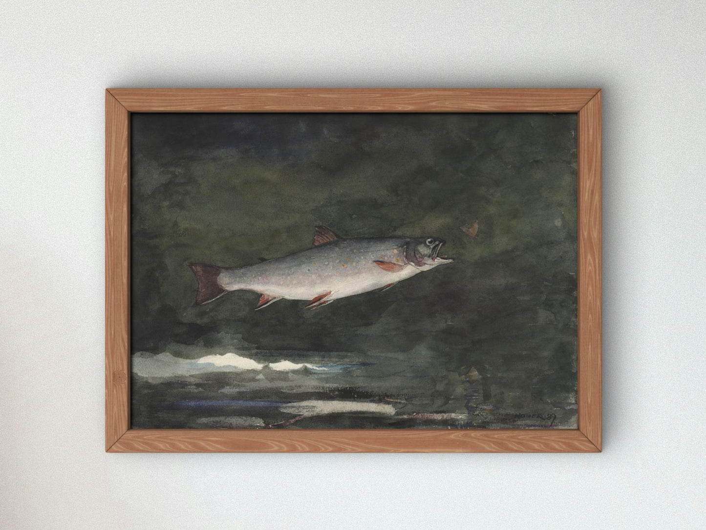 Leaping Trout by Winslow Homer, 1889, Realism and Naturalism, fine art print