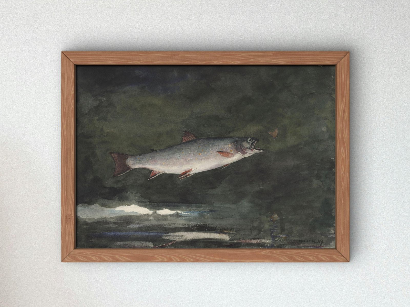 Leaping Trout by Winslow Homer, 1889, Realism and Naturalism, fine art print
