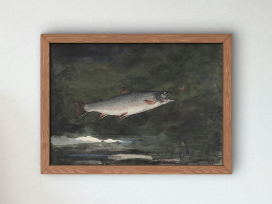 Leaping Trout by Winslow Homer, 1889, Realism and Naturalism, fine art print