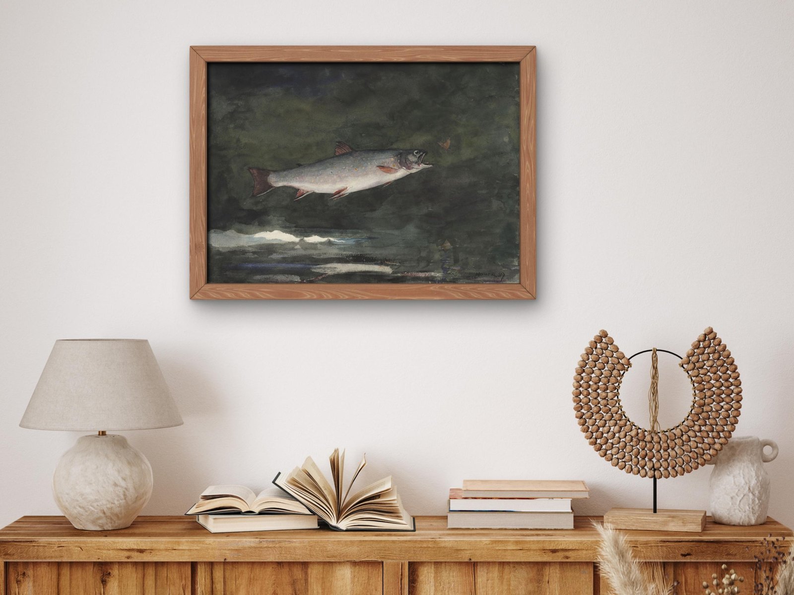 Leaping Trout by Winslow Homer, 1889, Realism and Naturalism, fine art print