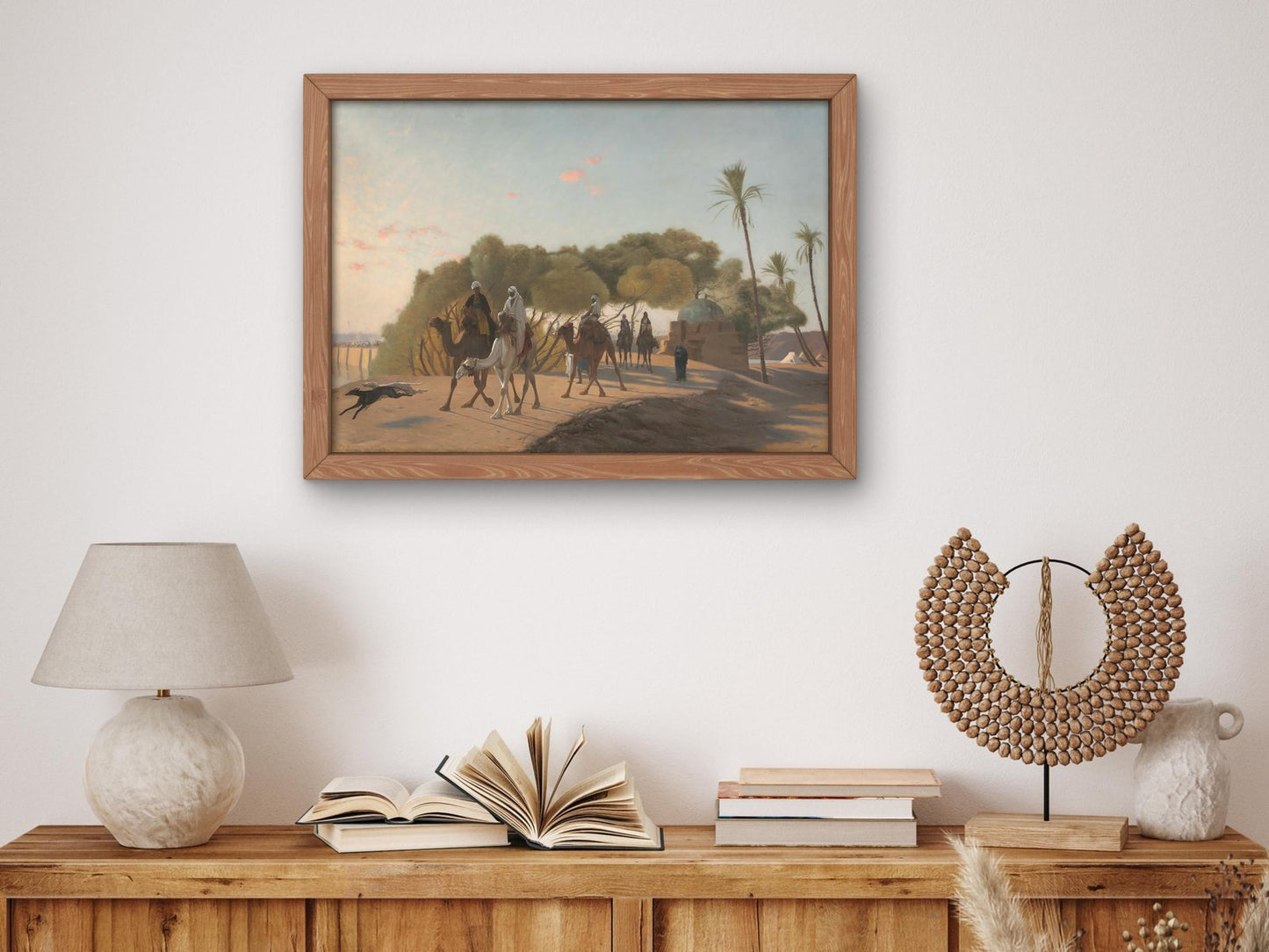 Leaving the Oasis by Jean-Léon Gérôme, 1880, Orientalism and Exoticism, fine art print