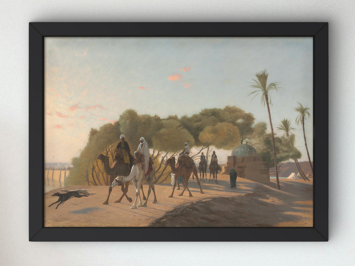 Leaving the Oasis by Jean-Léon Gérôme, 1880, Orientalism and Exoticism, fine art print
