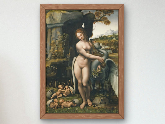 Leda and the Swan by Leonardo da Vinci, 1510, Renaissance, fine art print