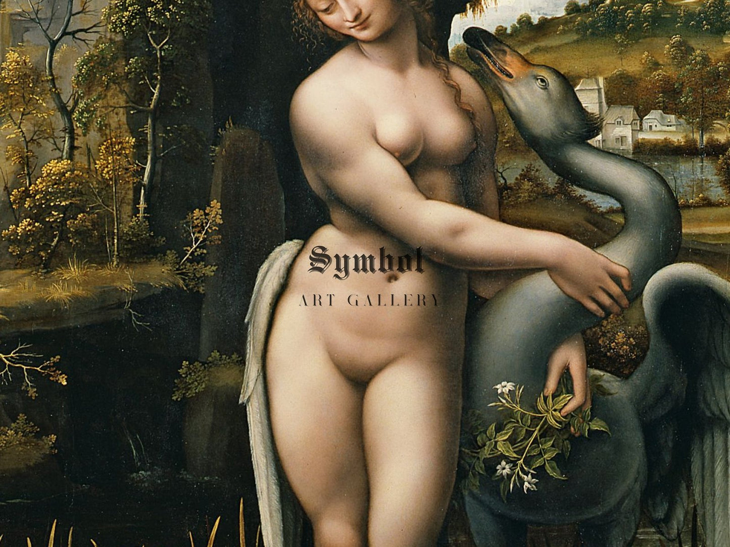Leda and the Swan by Leonardo da Vinci, 1510, Renaissance, fine art print