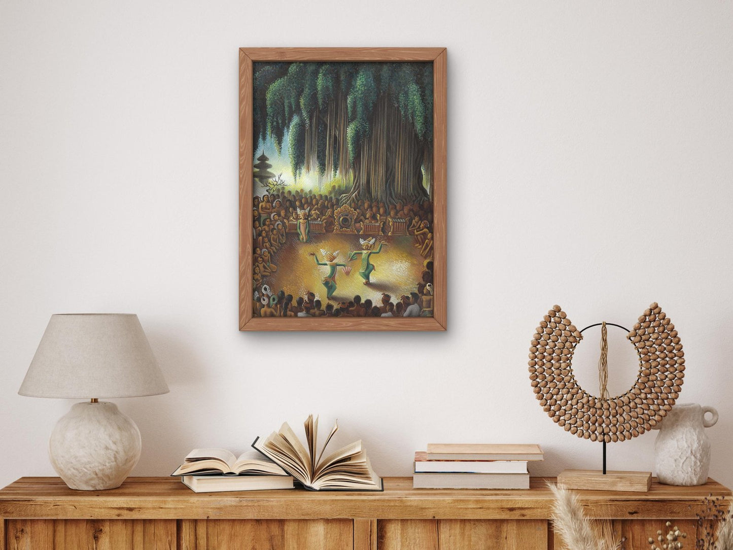 Legong Performance Under Banyan Tree by Miguel Covarrubias, 1930, Art Deco and American Modernism, fine art print