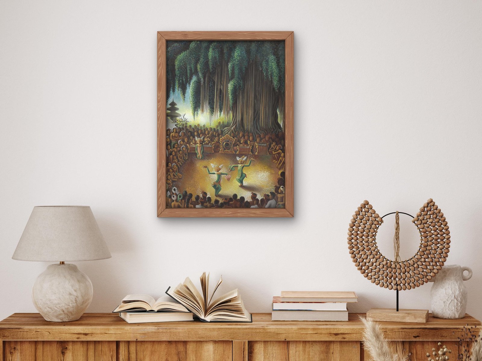 Legong Performance Under Banyan Tree by Miguel Covarrubias, 1930, Art Deco and American Modernism, fine art print