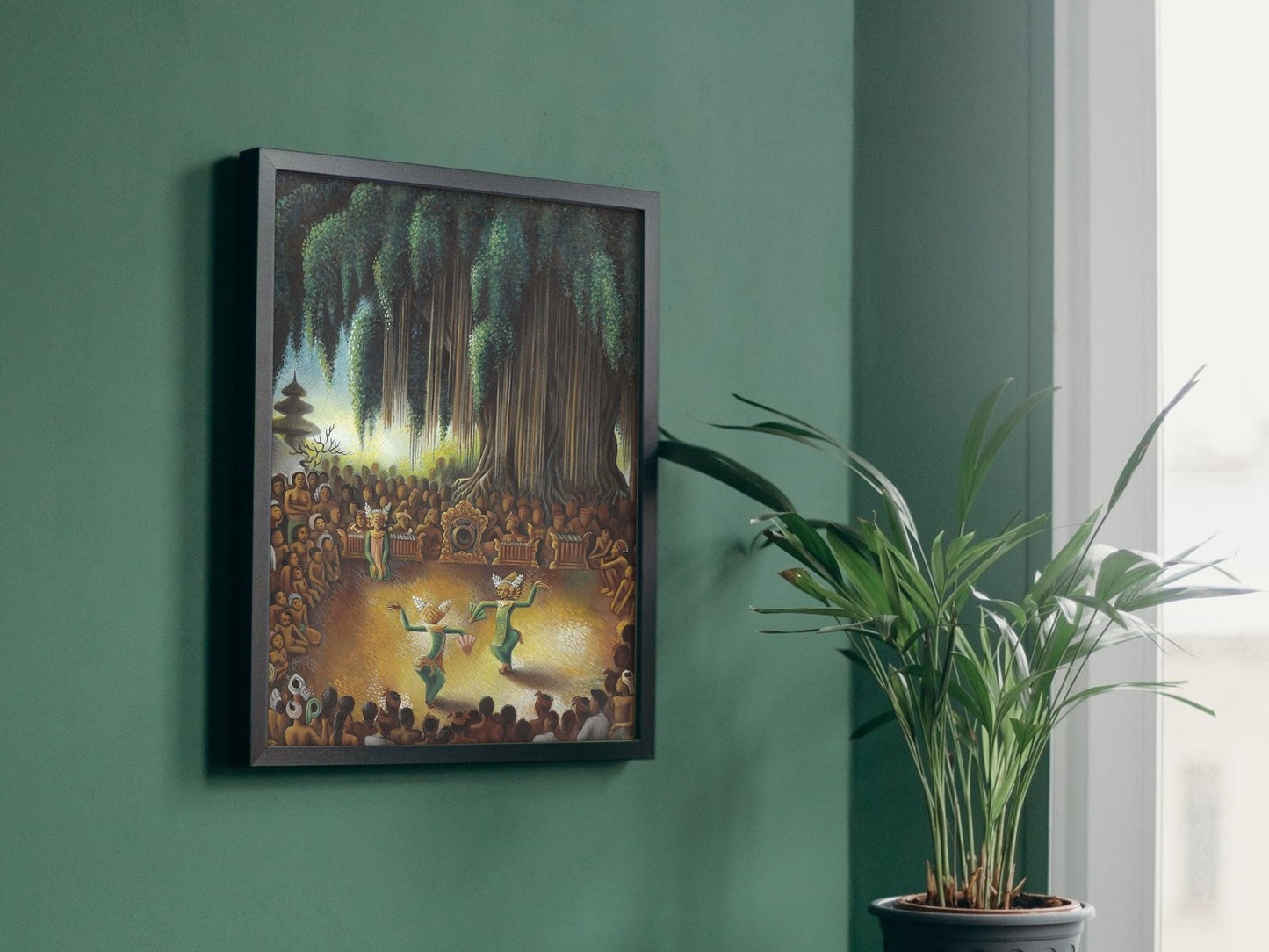 Legong Performance Under Banyan Tree by Miguel Covarrubias, 1930, Art Deco and American Modernism, fine art print