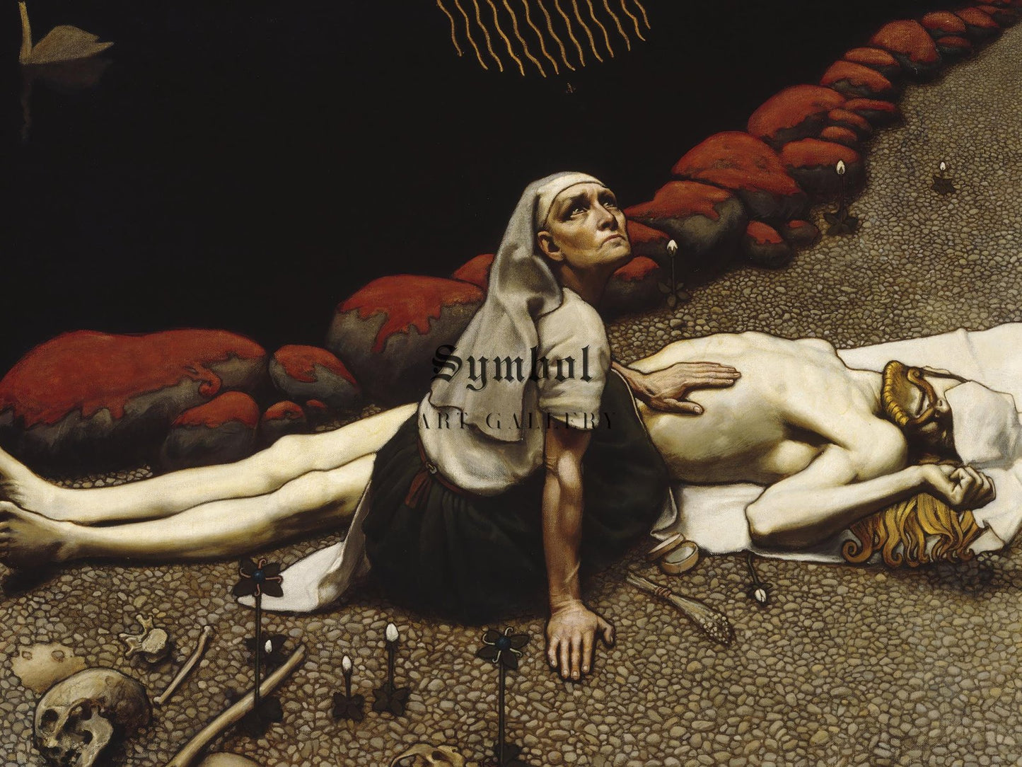 Lemminkainen's Mother by Akseli Gallen-Kallela, 1897, Art Nouveau and Belle Époque, fine art print