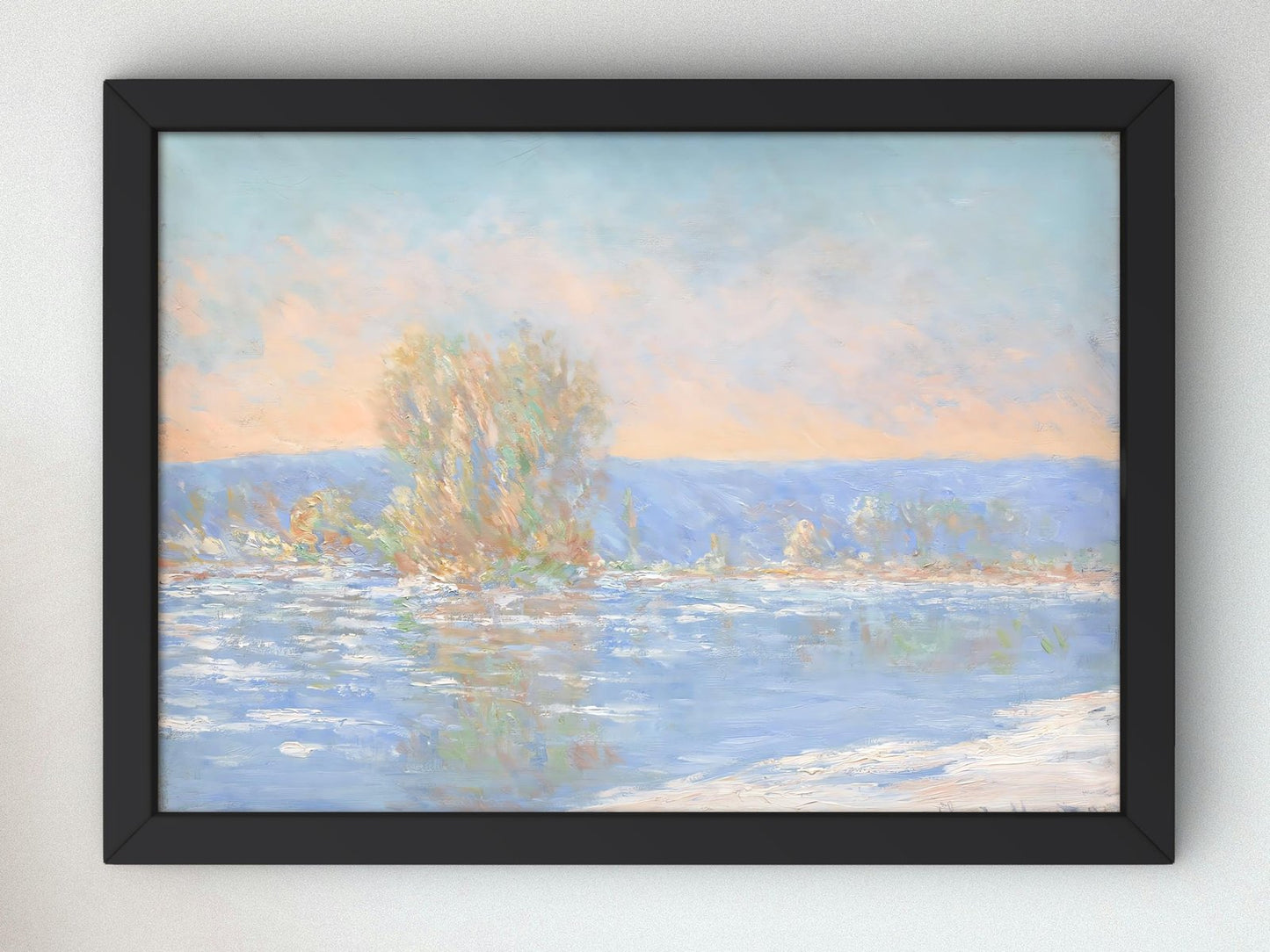 Les glaçons à Bennecourt by Claude Monet, 1893, Impressionism, fine art print