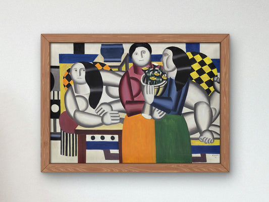 Les trois femmes au bouquet by Fernand Léger, 1922, Cubism and Abstract Art, fine art print