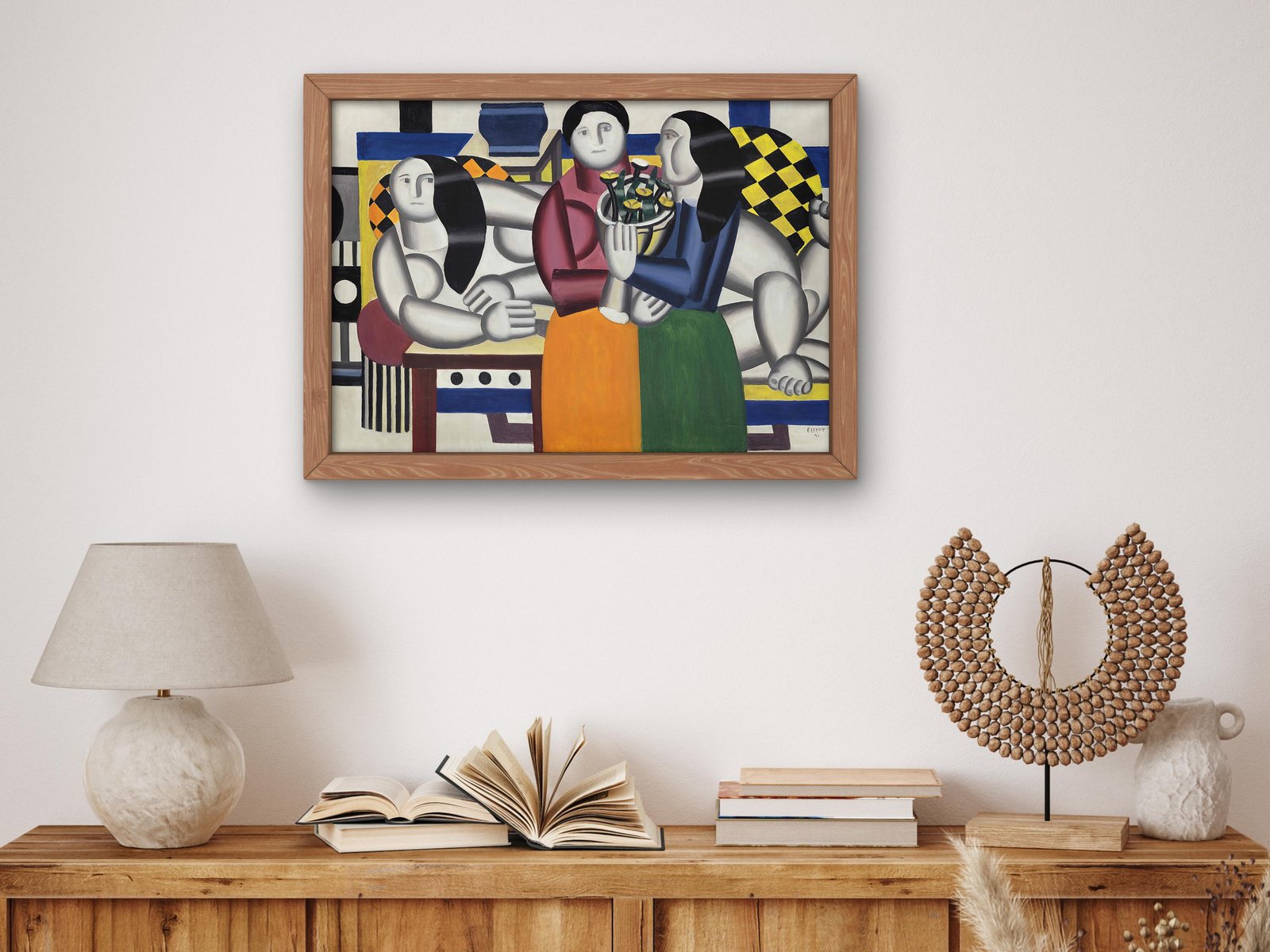 Les trois femmes au bouquet by Fernand Léger, 1922, Cubism and Abstract Art, fine art print