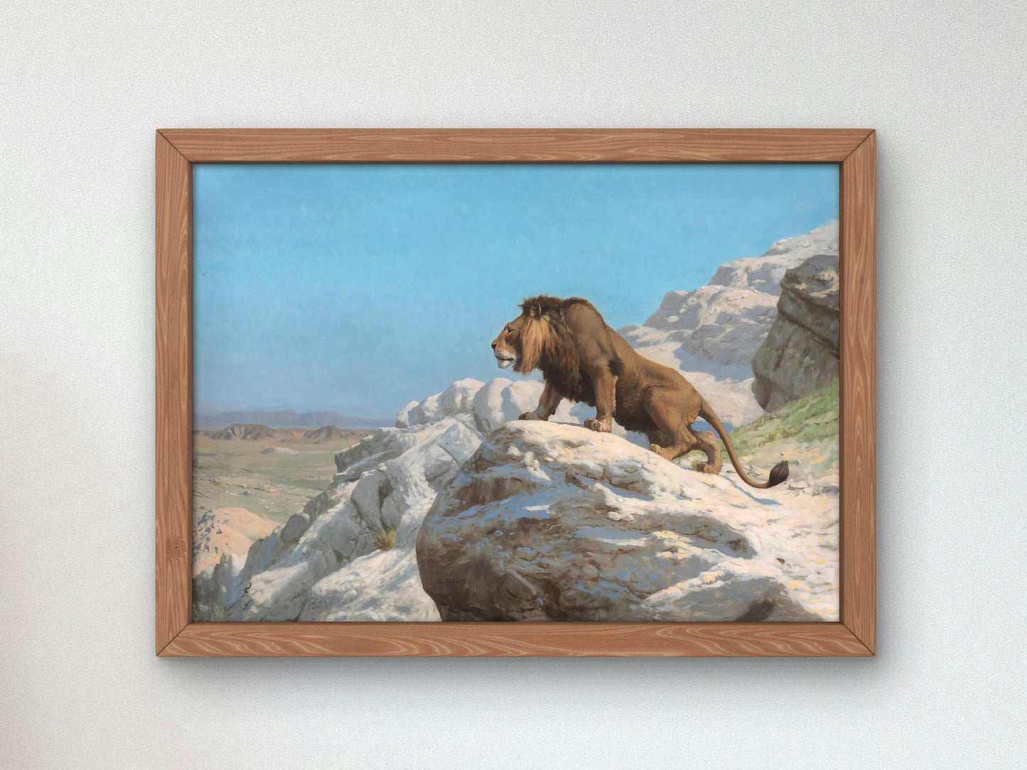 Lion on the Watch by Jean-Léon Gérôme, 1885, Orientalism and Exoticism, fine art print